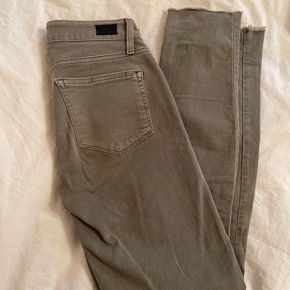 Paige Verdugo Ankle army green jeans 27 - Picture 2 of 10